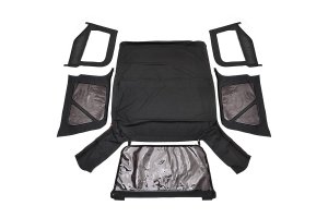 Jeep Wrangler Soft Top - Rough Country - Half Doors - Black - '97-'06